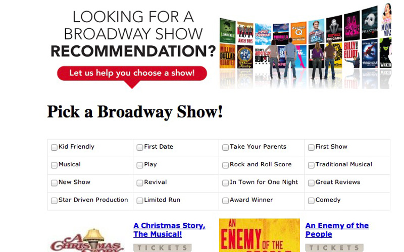 Pick a Broadway Show